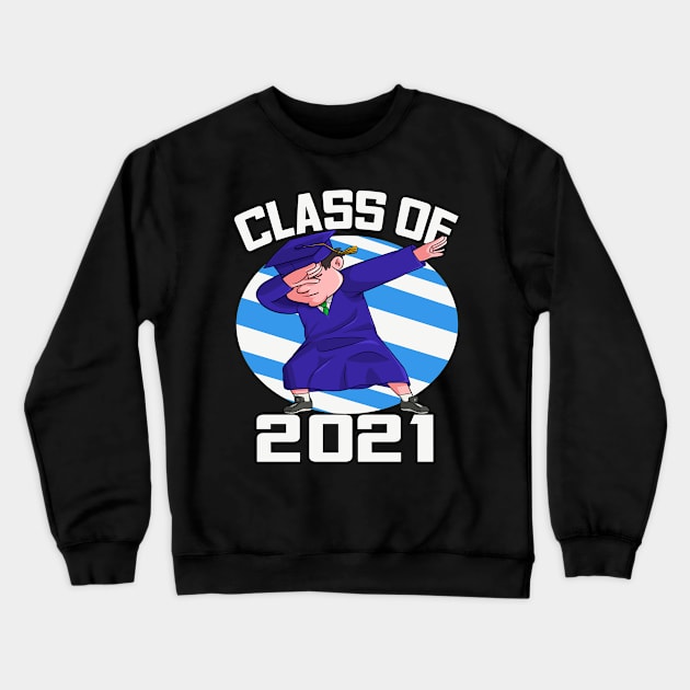 Class of 2021 Graduation Dabbing Dance Boy Crewneck Sweatshirt by Noseking